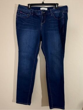 Slink Curvy Denim Skinny Jeans Womens Size 14 Dark Wash Mid Rise Stretch